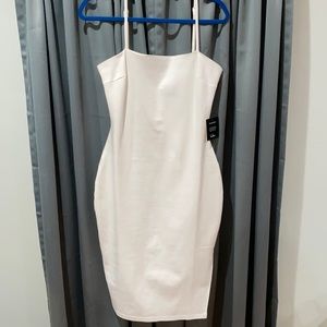 White midi dress